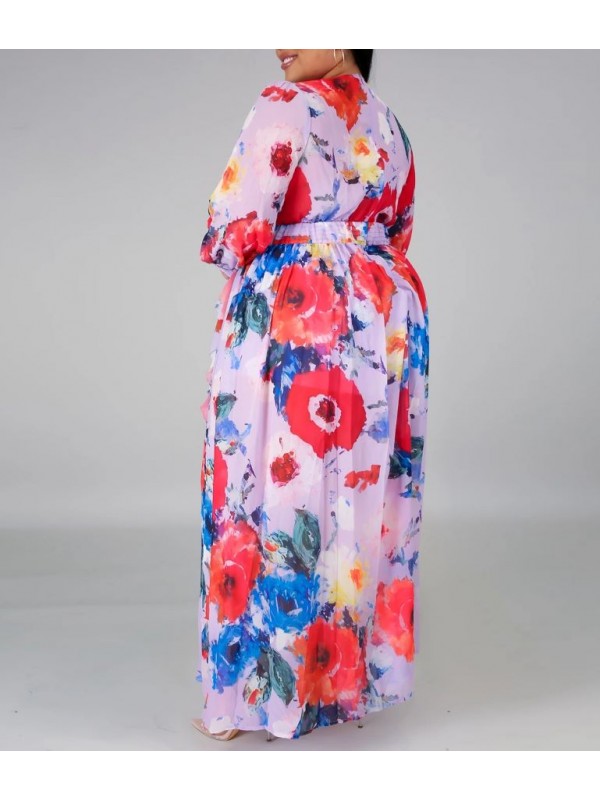 Vestito Donna Lungo Plus Taglie Grandi Woman Oversize Maxi Dress OS120013B f14
